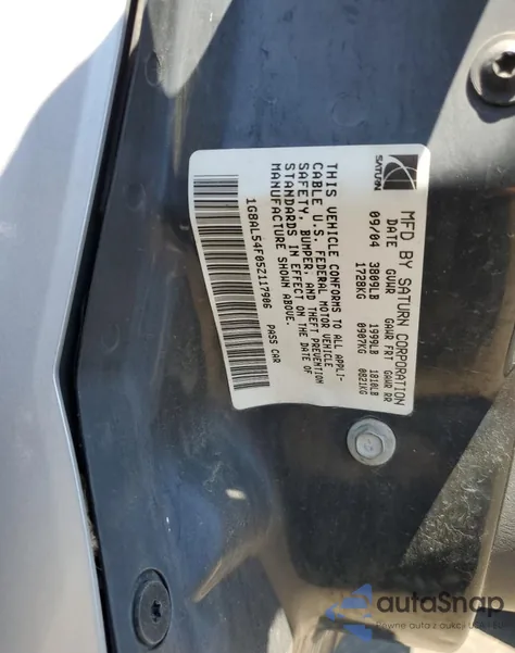 2005 Saturn Ion Level 3 from USA, damaged, VIN 1G8AL54F05Z117906